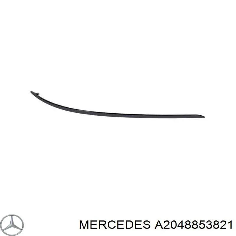 A2048853821 Mercedes moldura de parachoques delantero izquierdo