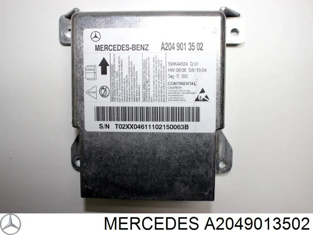 A2049013502 Mercedes procesador del modulo de control de airbag