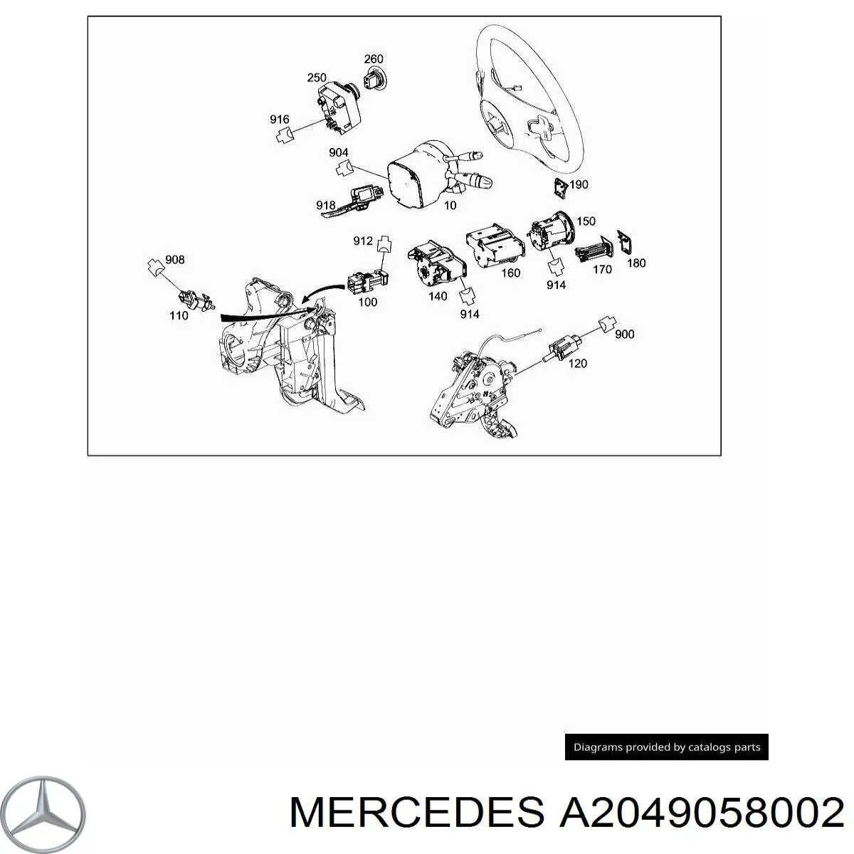 Interruptor de luces en el tablero Mercedes A2049058002 precio, desde 60,98 EUR