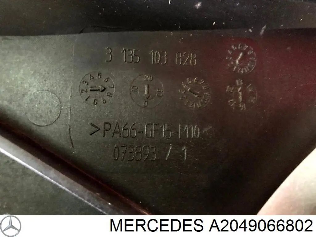 Ventilador de radiador A2049066802 Mercedes
