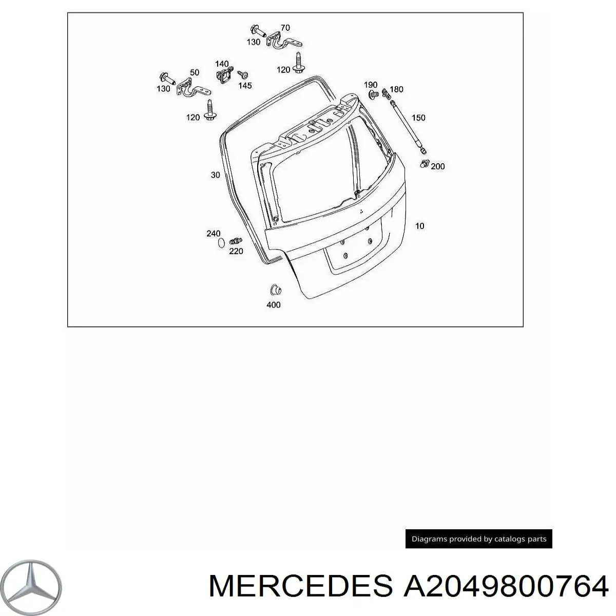 Amortiguador de maletero Mercedes A2049800764 precio, desde 11,09 EUR