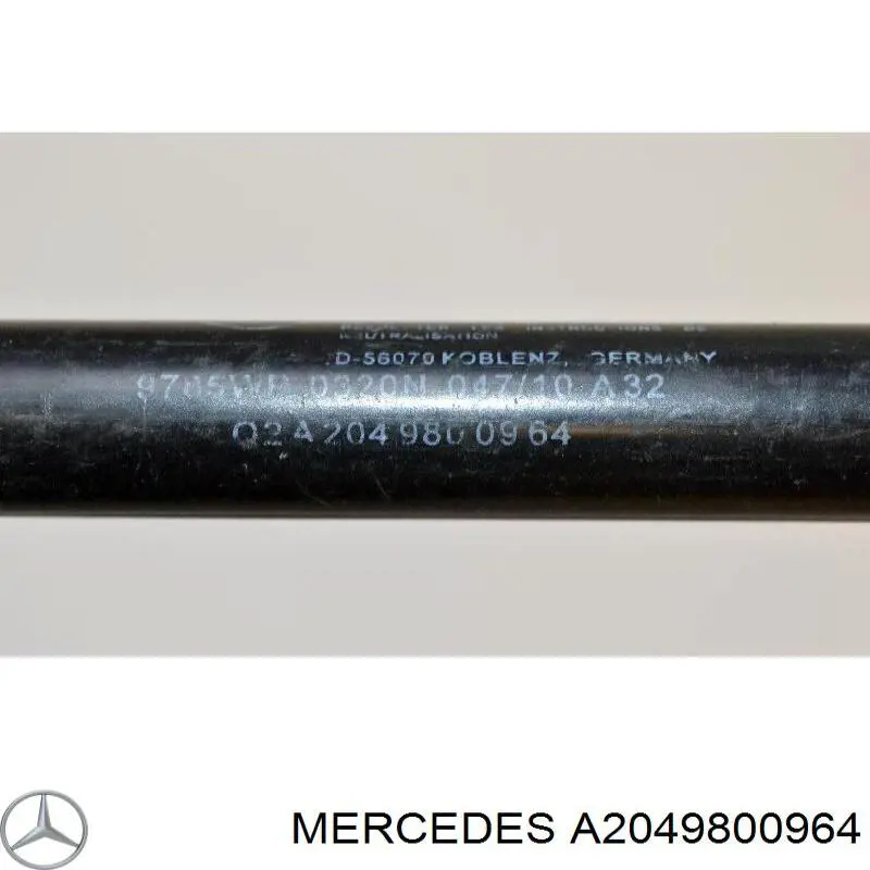 A2049800964 Mercedes muelle neumático, capó de motor derecho