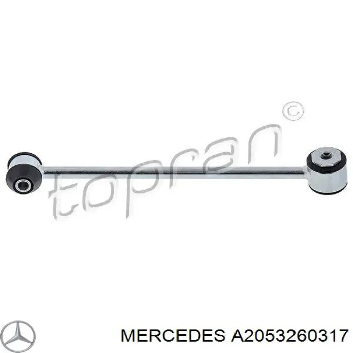 Bieleta estabilizadora trasera izquierda Mercedes A2053260317 precio, desde 14,94 EUR