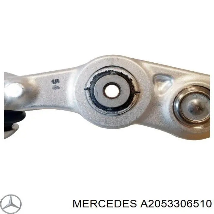 Brazo inferior izquierdo de la suspensión delantera A2053306510 Mercedes