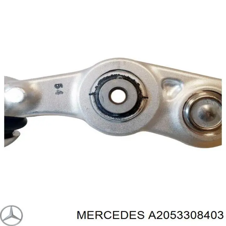 Brazo inferior derecho de la suspensión delantera A2053308403 Mercedes