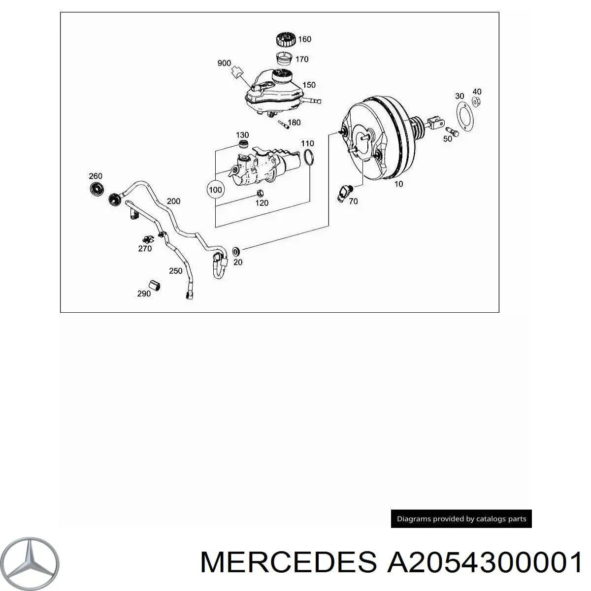 A2054300001 Mercedes Cilindro principal de frenos