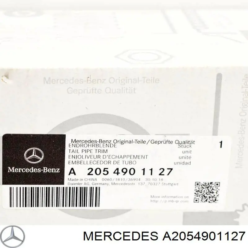 Cola de escape Mercedes A2054901127 precio, desde 197,61 EUR
