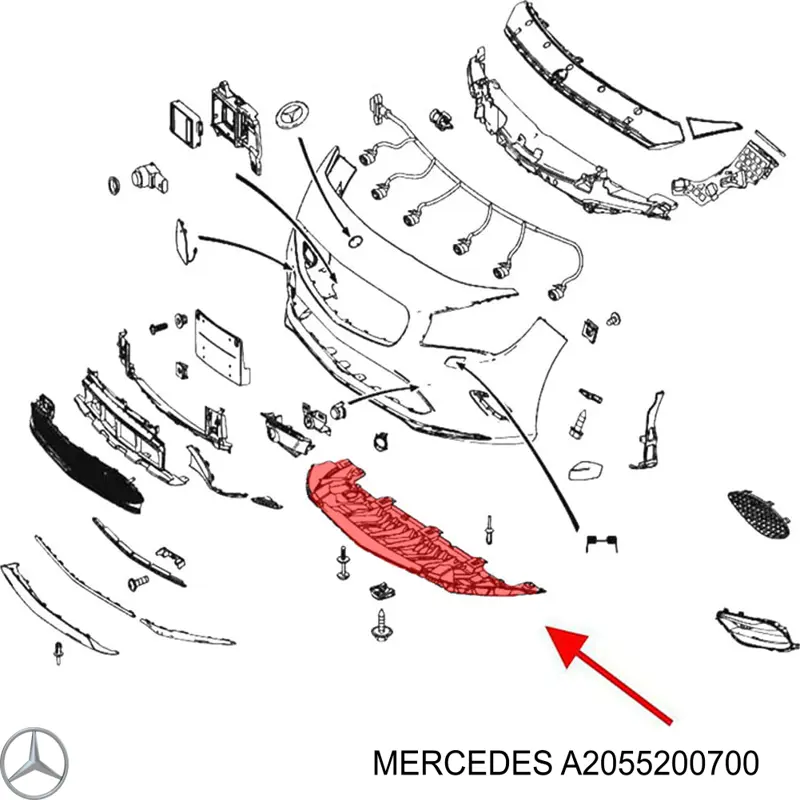 A2055200700 Mercedes Protector paragolpes