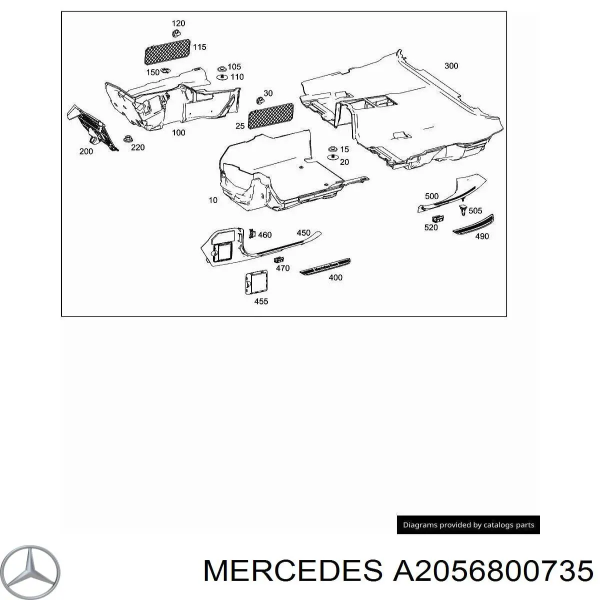  Mercedes A2056800735 precio, desde 91,48 EUR