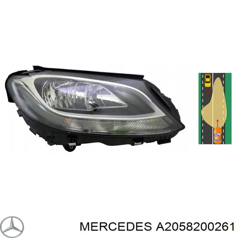 A2058200261 Mercedes faro derecho