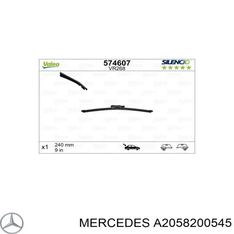 Comprar A2058200545 Mercedes Limpiaparabrisas traseros