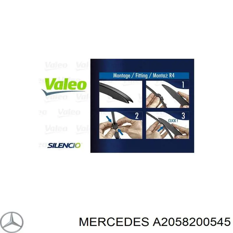Escobilla del limpiaparabrisas trasero Mercedes A2058200545 precio, desde 10,18 EUR