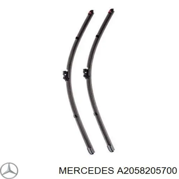 Comprar A2058205700 Mercedes Juego de escobillas de luna delantera, 2 piezas
