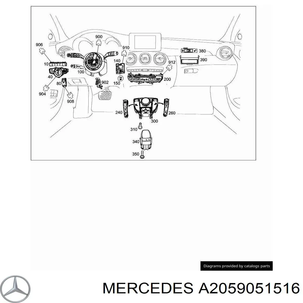 Interruptor, accionamento freno detención para Mercedes GLC (C253)