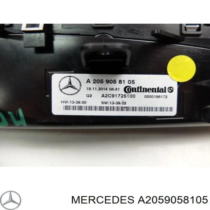 A2059058105 Mercedes unidad de control, calefacción/ventilacion