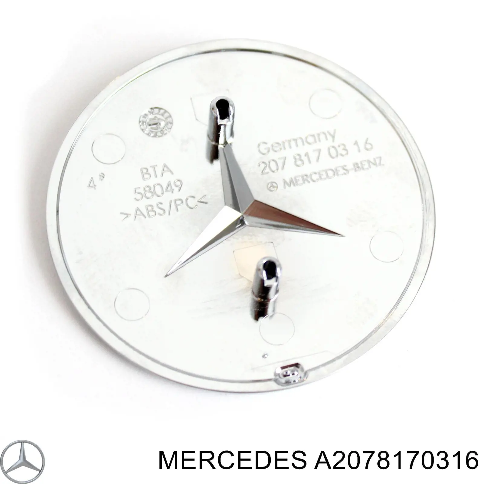 A2078170316 Mercedes emblema de capó