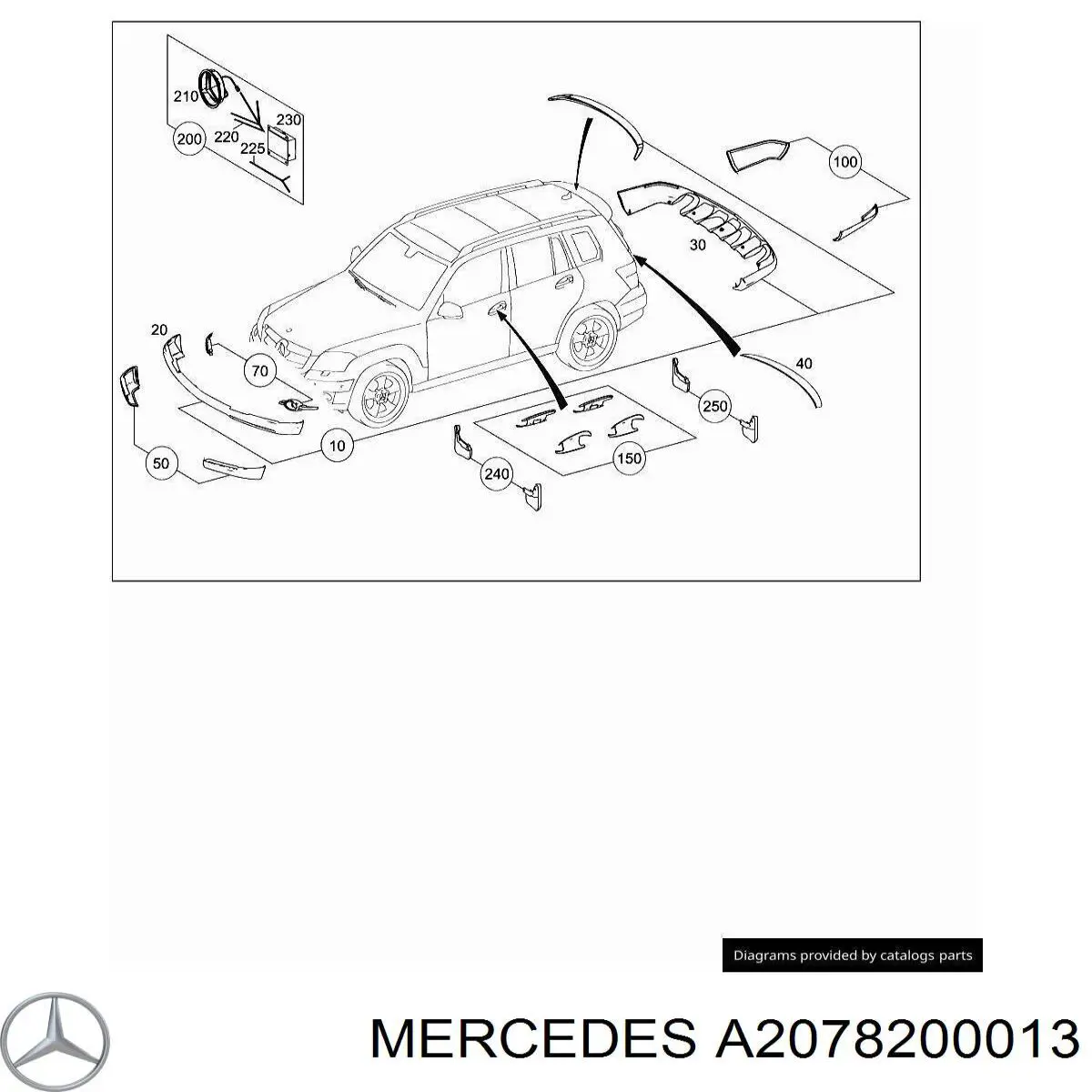  Mercedes A2078200013 precio, desde 76,42 EUR