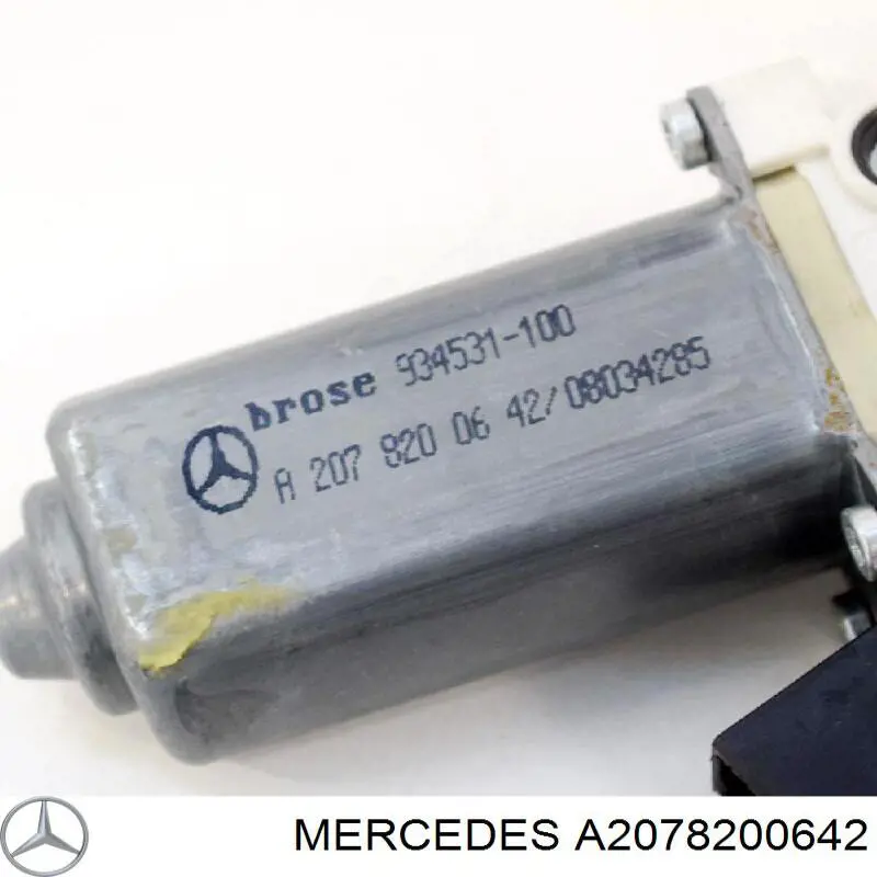 2078200642 Mercedes motor eléctrico, elevalunas, puerta trasera derecha