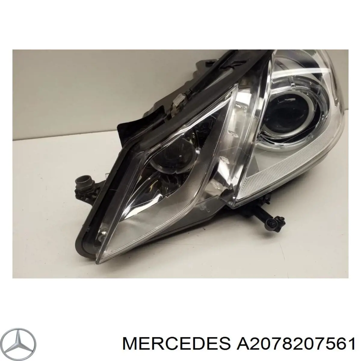 2078207561 Mercedes cristal de faro izquierdo