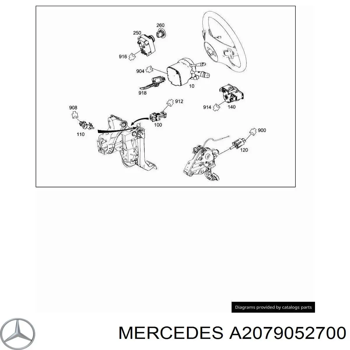 A2079057201 Mercedes conmutador de arranque