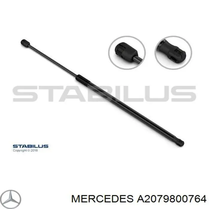A2079800764 Mercedes Muelle de capó 