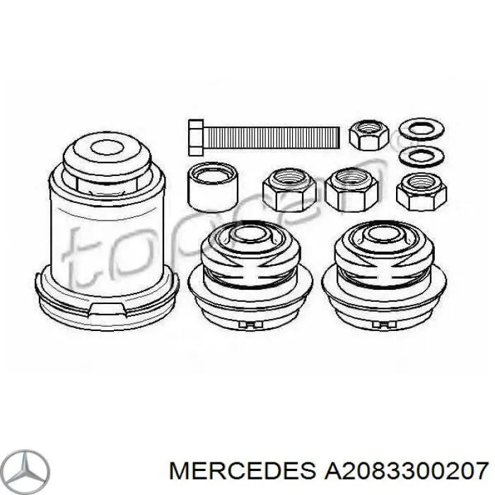 Brazo inferior derecho de la suspensión delantera Mercedes A2083300207 precio, desde 60,98 EUR