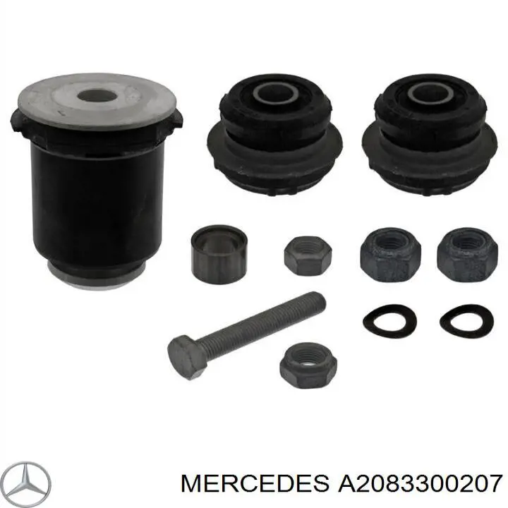 Brazo inferior derecho de la suspensión delantera A2083300207 Mercedes