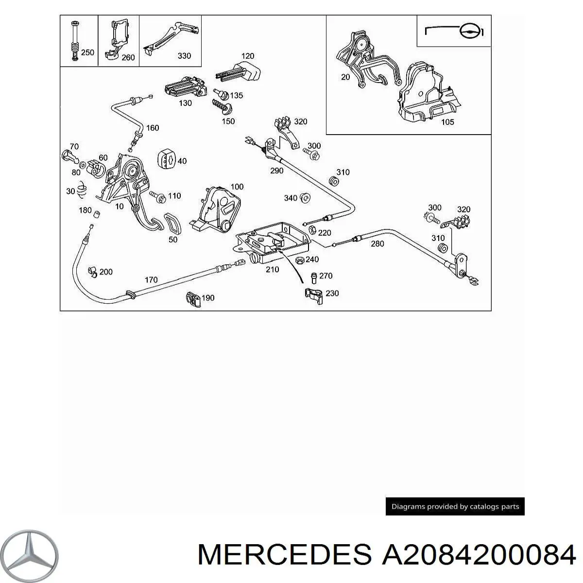 Palanca de freno de mano Mercedes 2204201284 precio, desde 97,28 EUR