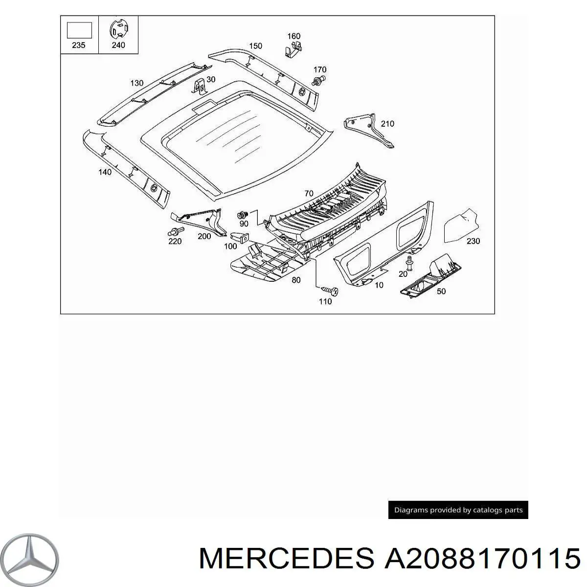  Mercedes A2088170115 precio, desde 61,60 EUR