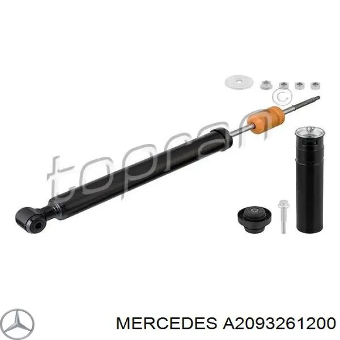A2093261200 Mercedes amortiguador trasero