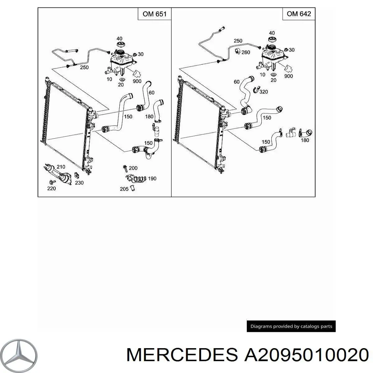 Mercedes A2095010020 precio, desde 6,08 EUR