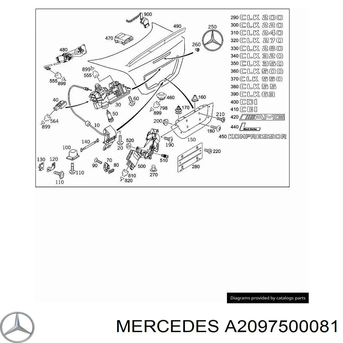  Mercedes A2097500081 precio, desde 31,23 EUR