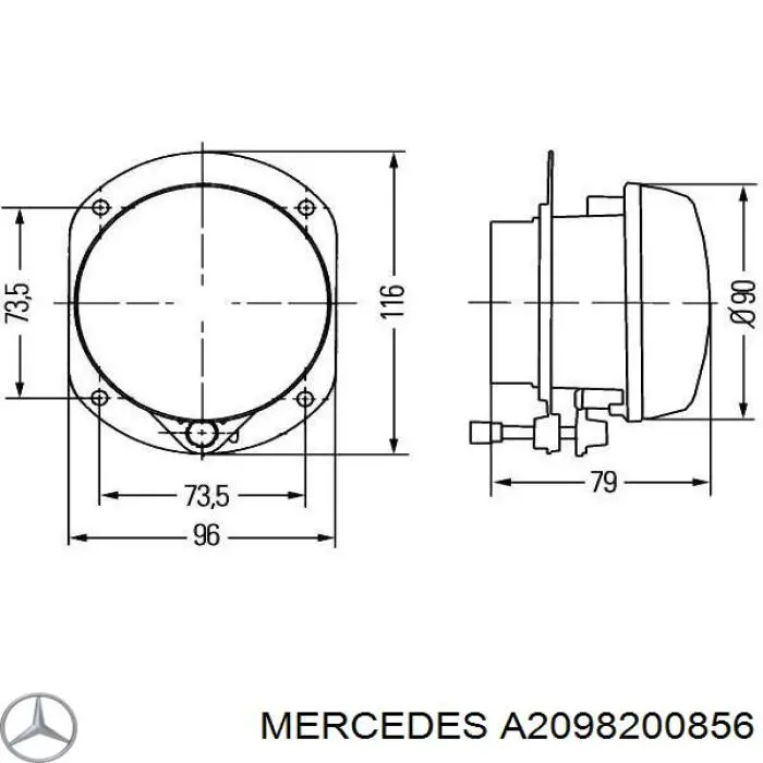 Faro antiniebla derecho Mercedes A2098200856 precio, desde 82,13 EUR