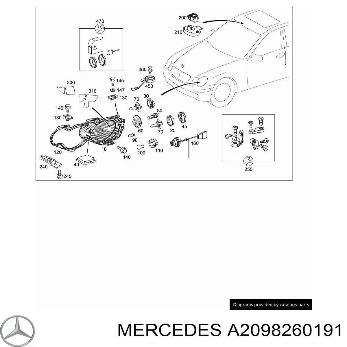  Mercedes A2098260191 precio, desde 43,12 EUR
