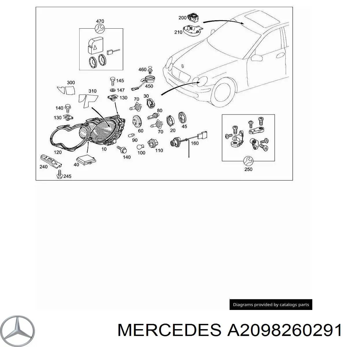  Mercedes A2098260291 precio, desde 50,19 EUR