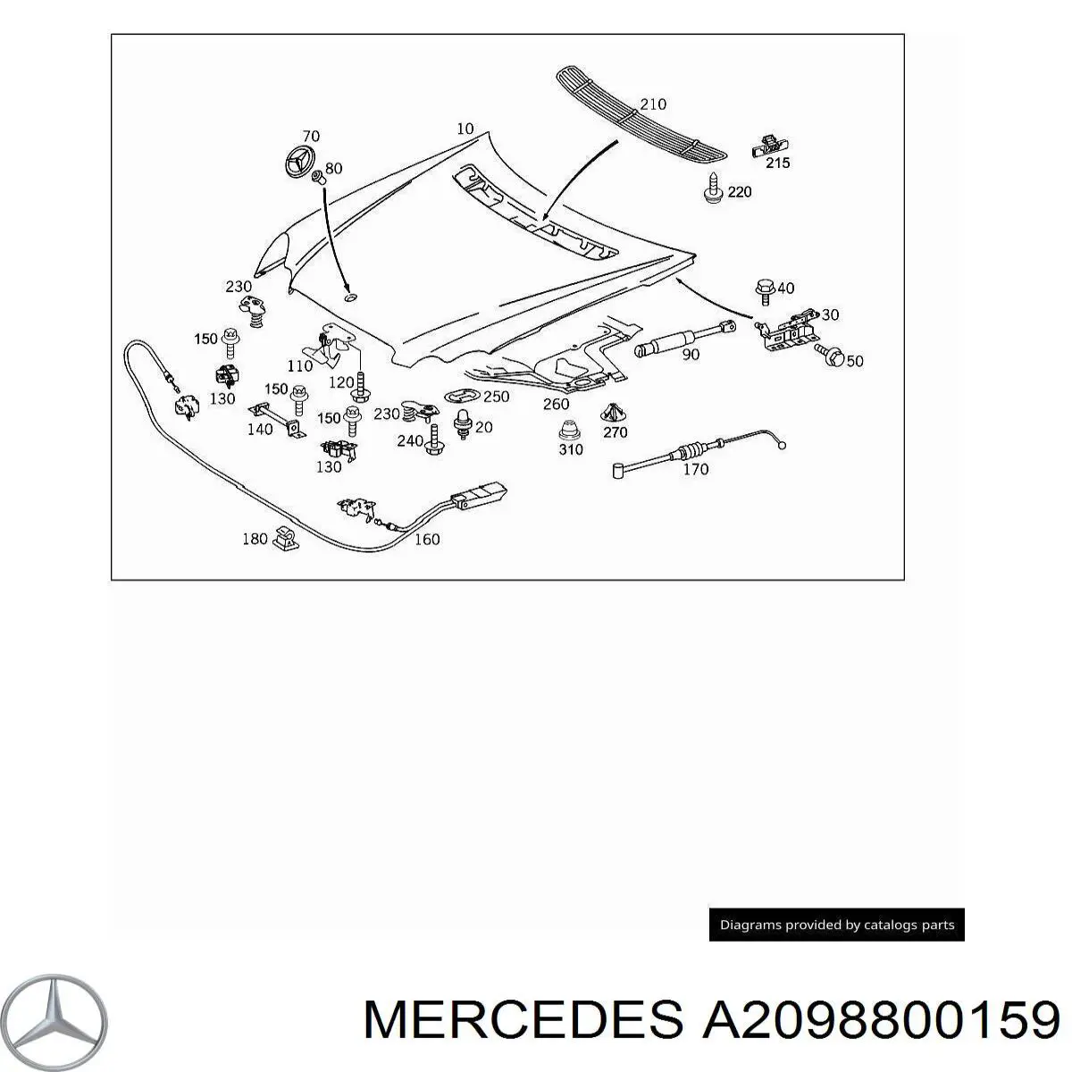  Mercedes A2098800159 precio, desde 28,38 EUR