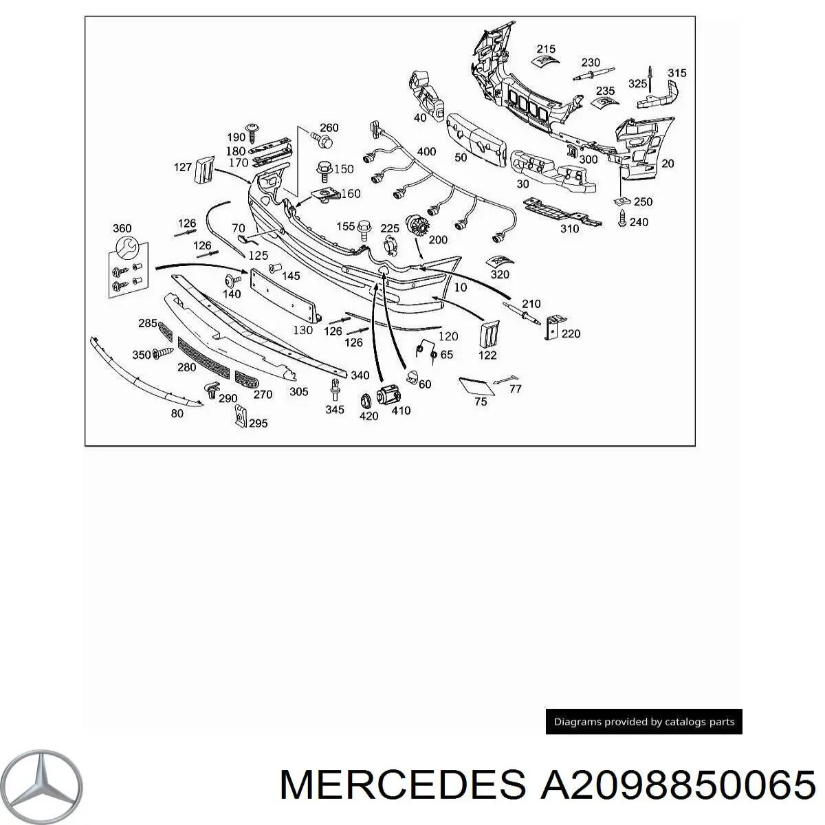 Refuerzo paragolpes delantero para Mercedes CLK (C209)