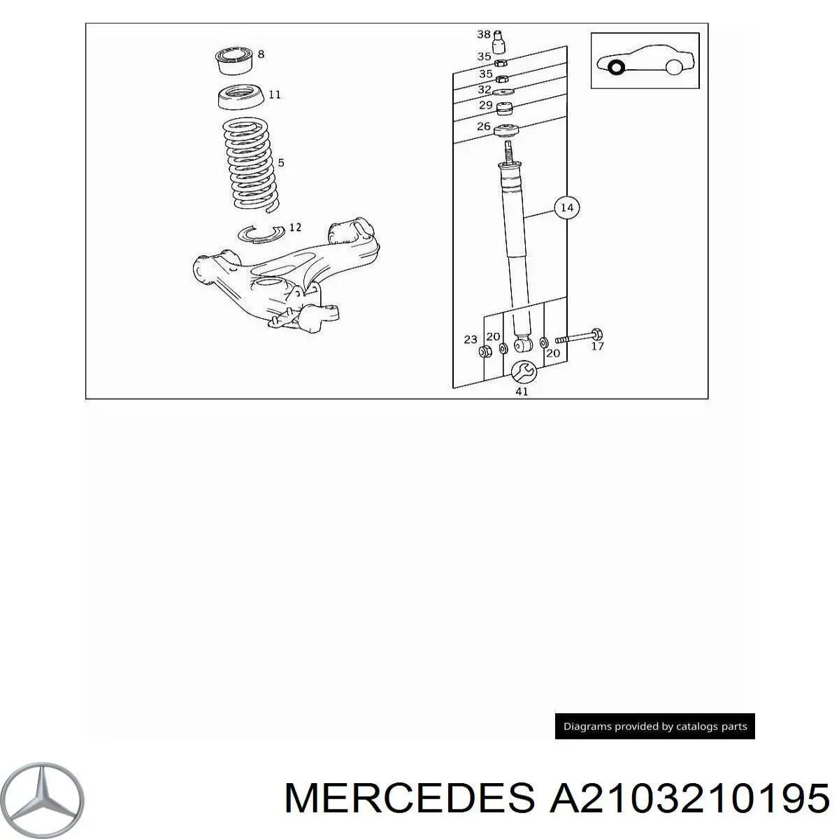 Soporte del amortiguador delantero Mercedes 2023210295 precio, desde 18,61 EUR