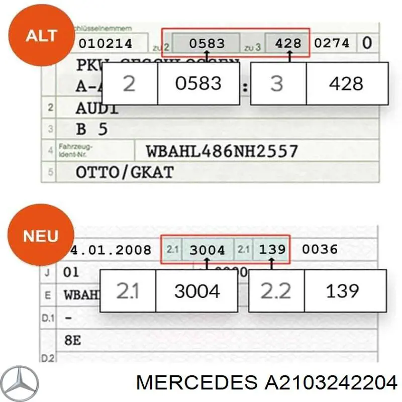 A2103242204 Mercedes muelle de suspensión eje trasero