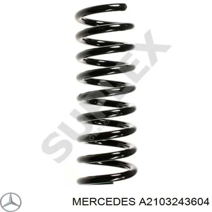 A2103243604 Mercedes muelle de suspensión eje trasero