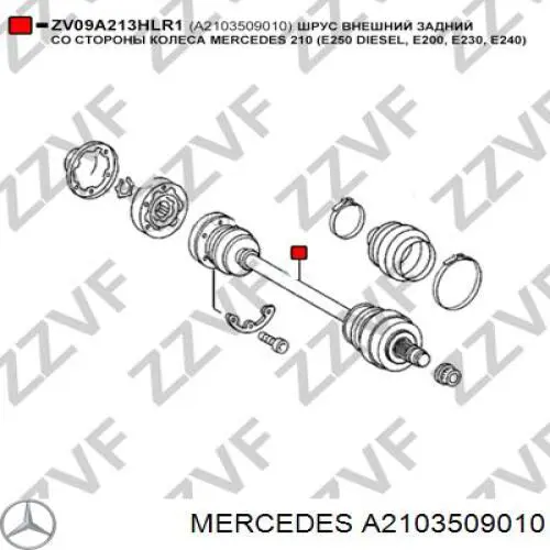 Comprar A2103509010 Mercedes Semieje