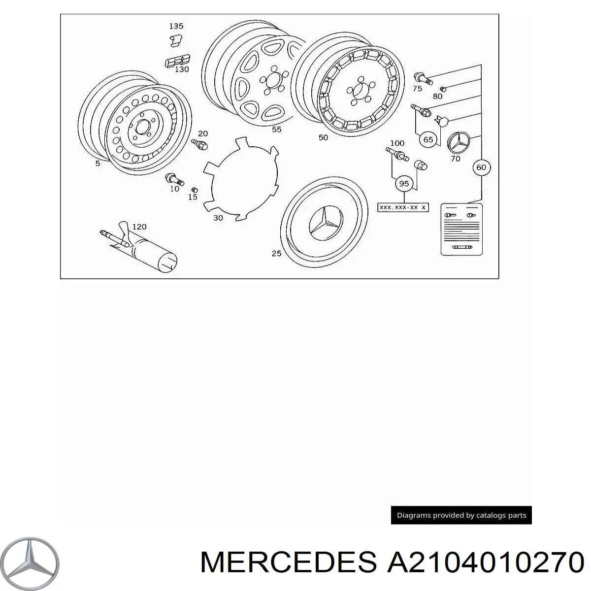 Tornillos para ruedas Mercedes A2104010270 precio, desde 2,54 EUR