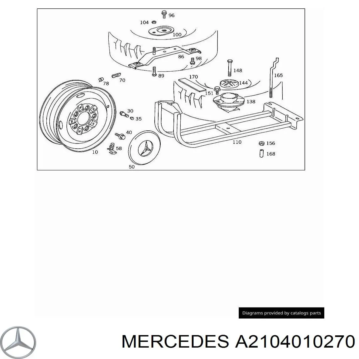 A2104010270 Mercedes tornillo de rueda