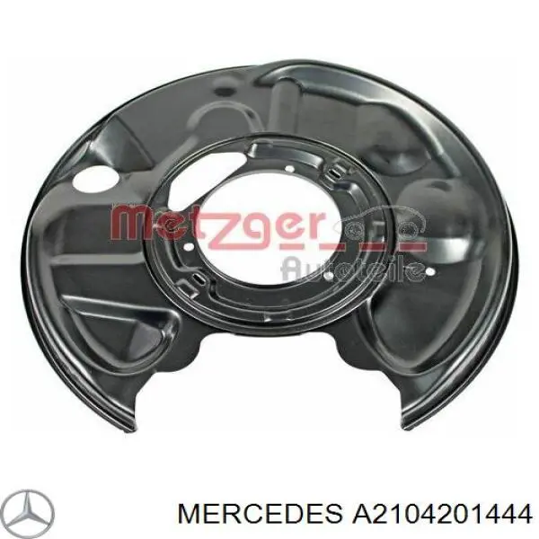 A2104201444 Mercedes chapa protectora contra salpicaduras, disco de freno trasero izquierdo