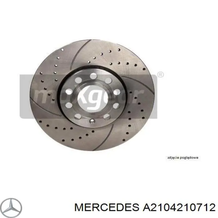 A2104210712 Mercedes disco de freno delantero