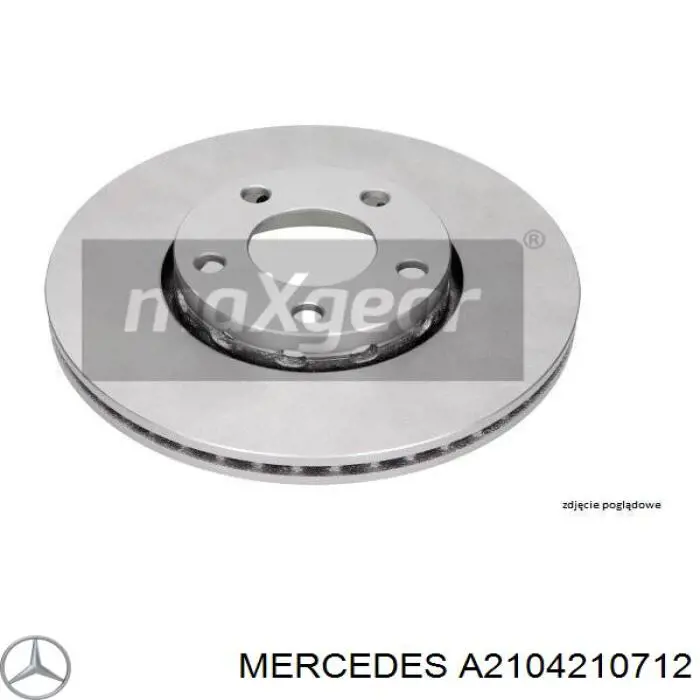 Comprar A2104210712 Mercedes Freno de disco delantero