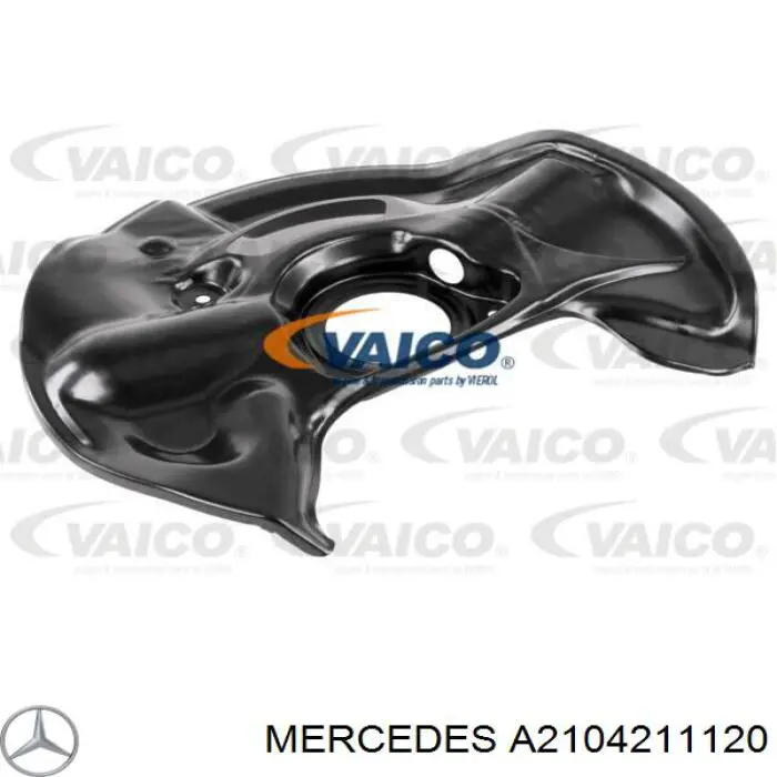 A2104211120 Mercedes chapa protectora contra salpicaduras, disco de freno delantero derecho