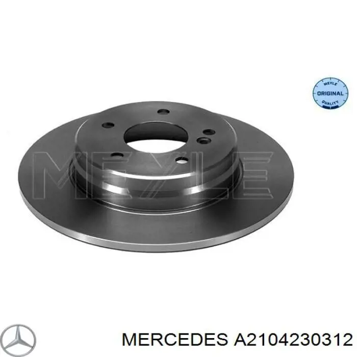 A2104230312 Mercedes disco de freno trasero