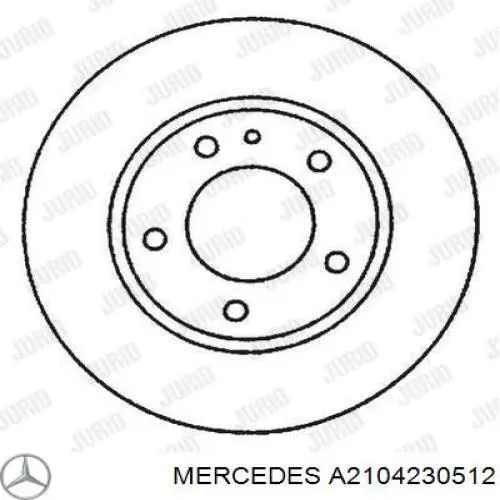 A2104230512 Mercedes disco de freno trasero