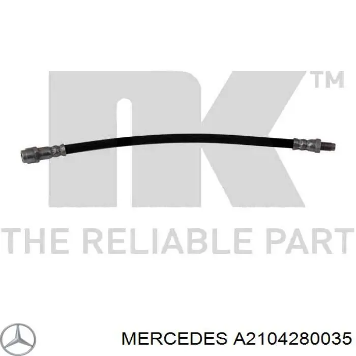 Latiguillo de freno trasero A2104280035 Mercedes